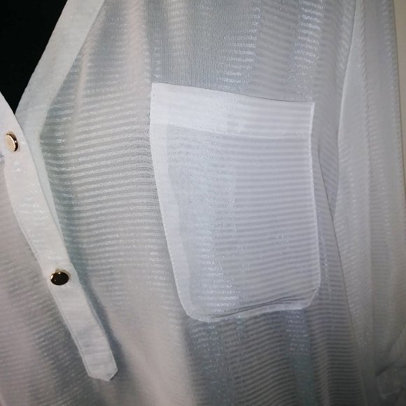 NEW Kim Rogers shear white shirt size XL - Picture 5 of 7